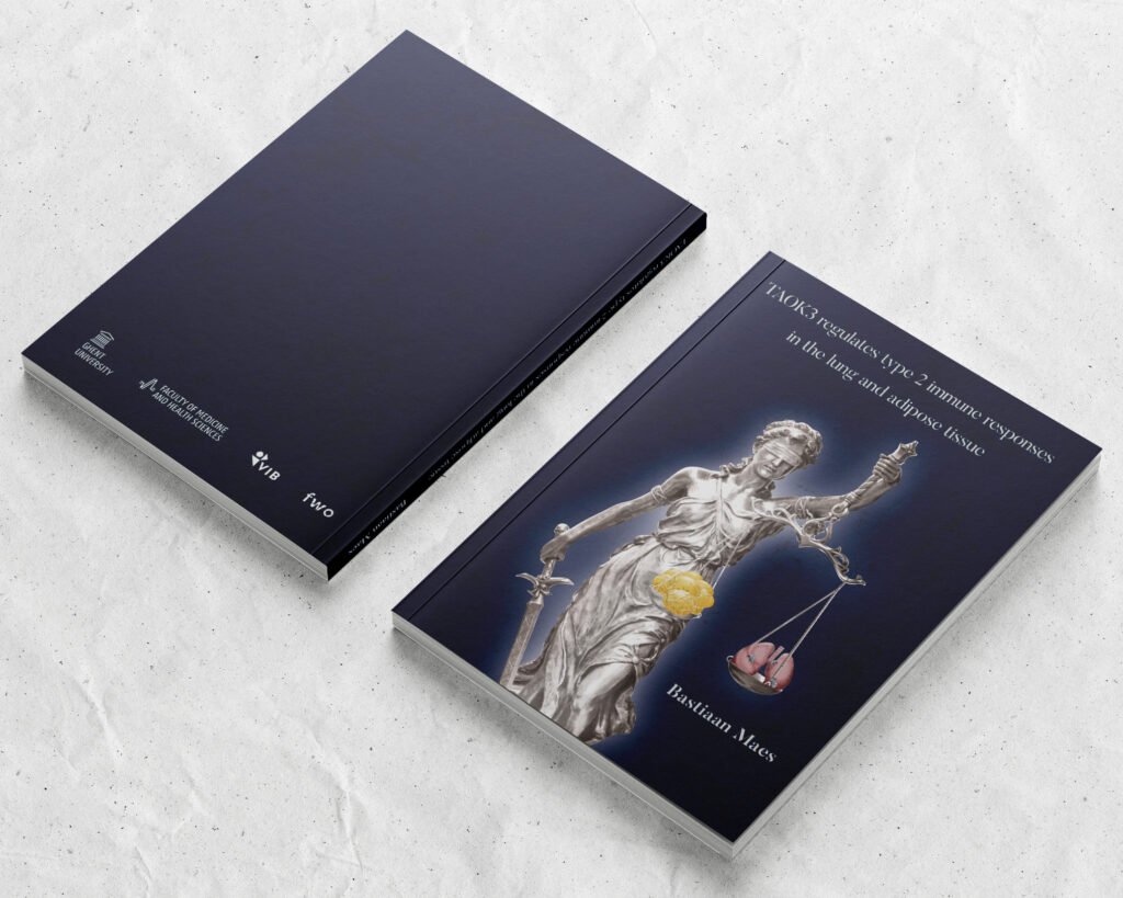 PhD Cover Justitia TAOK3 immune responses lung adipose